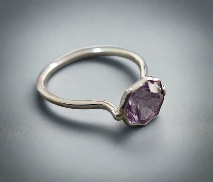 925 Silver Amethyst Silver Ring - K Jewelry Accessories