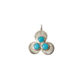 925 Silver Arizona Turquoise Pendant - Sleeping Beauty Charm - K Jewelry Accessories