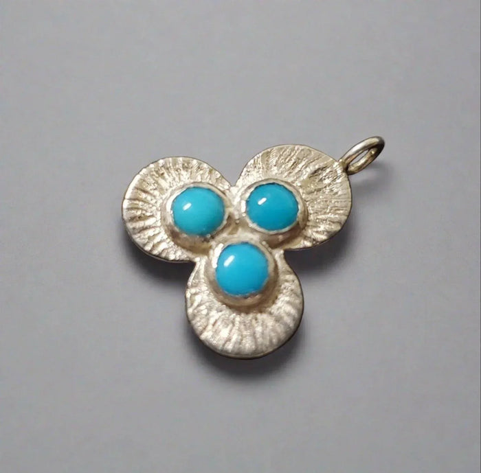 925 Silver Arizona Turquoise Pendant - Sleeping Beauty Charm - K Jewelry Accessories