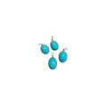 925 Silver Arizona Turquoise Pendant Birthstone Charm - K Jewelry Accessories