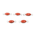 925 Silver Coral Connector Charms Marquise Shape - K Jewelry Accessories