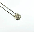 925 Silver Diamond Necklace -Minimalistic Sunflower Design - K Jewelry Accessories