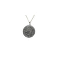925 Silver Diamond Pendant Coin Shape Stars and moon Charm - K Jewelry Accessories