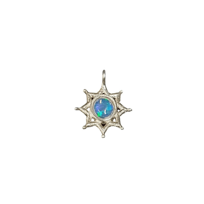 925 Silver Ethiopian Fire Opal Star Charm Pendant - K Jewelry Accessories