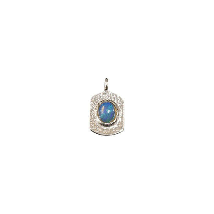 925 Silver Ethiopian Opal Charm Pendant Handmade jewelry - K Jewelry Accessories