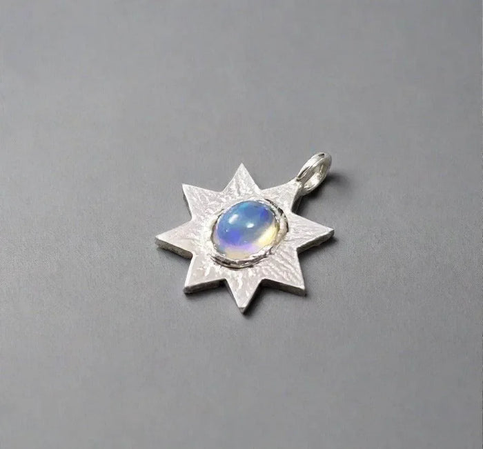 925 Silver Ethiopian Opal Charm Star Shape For women - K Jewelry Accessories