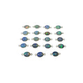 925 Silver Ethiopian Opal Connector Charm - K Jewelry Accessories