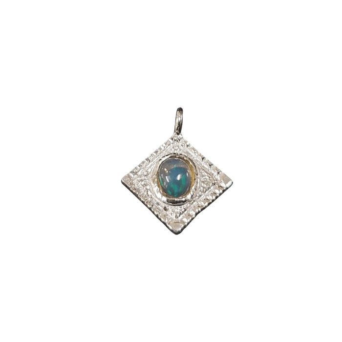 925 Silver Ethiopian Opal Kite Charm Pendant Natural stone - K Jewelry Accessories