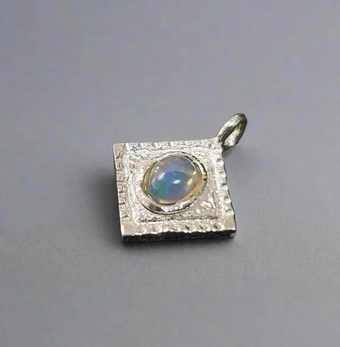 925 Silver Ethiopian Opal Kite Charm Pendant Natural stone - K Jewelry Accessories