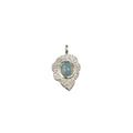 925 Silver Ethiopian Opal Leaf Charm Jewelry Findings - K Jewelry Accessories