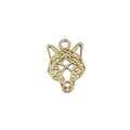 925 Silver Gold vermeil Charm Wolf shape pendant - K Jewelry Accessories
