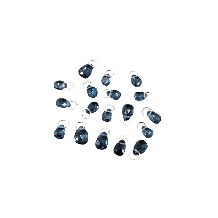 925 Silver London Blue Topaz Charm Teardrop - K Jewelry Accessories