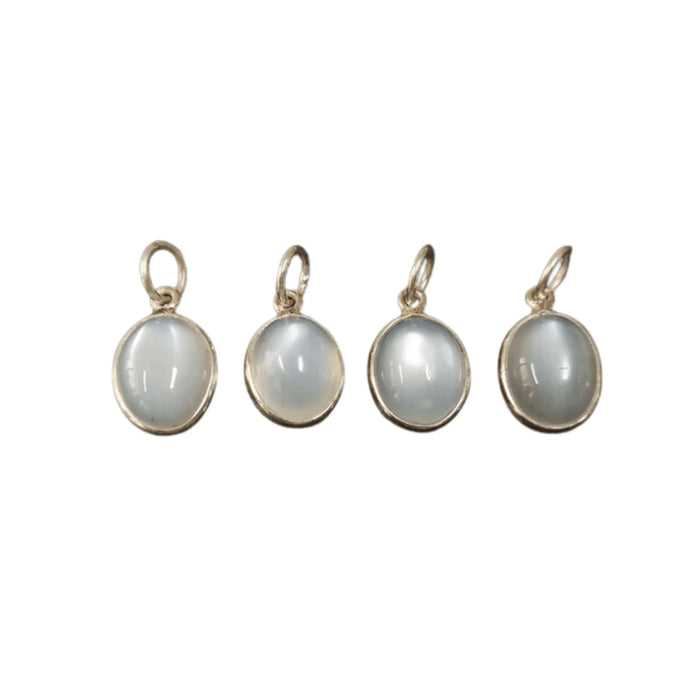 925 Silver Milky Moonstone Pendant Natural Best Quality - K Jewelry Accessories