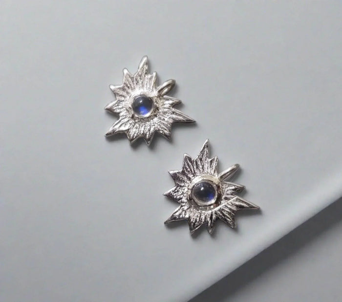 925 Silver Moonstone Charm leaf shape for Unisex - K Jewelry Accessories