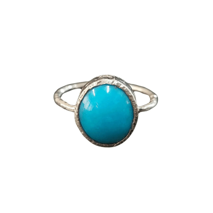 925 Silver Natural Turquoise Ring - K Jewelry Accessories