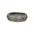925 Silver Oxidized Diamond Eternity Band - K Jewelry Accessories