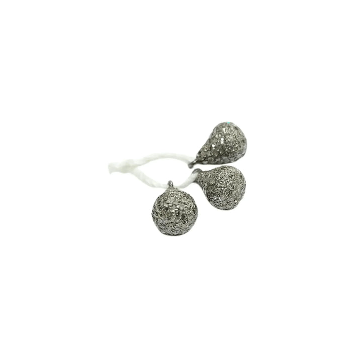 925 Silver Pave Diamond Drop Pendant Jewelry Findings - K Jewelry Accessories