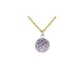 925 Silver Pink Amethyst Pendant Round Beautiful Charm Natural - K Jewelry Accessories