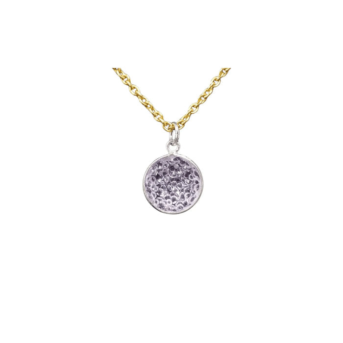 925 Silver Pink Amethyst Pendant Round Beautiful Charm Natural - K Jewelry Accessories