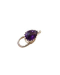 925 Silver Purple Amethyst Lobster Clasp, Gemstone Jewelry Connector
