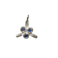 925 Silver Rainbow Moonstone Charm Flower Shape - K Jewelry Accessories