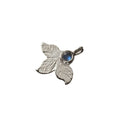925 Silver Rainbow Moonstone Charm Silver leaf handmade - K Jewelry Accessories