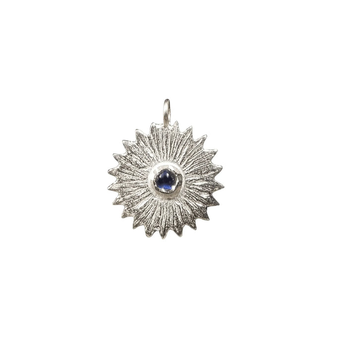 925 Silver Rainbow Moonstone Flower Charm - K Jewelry Accessories