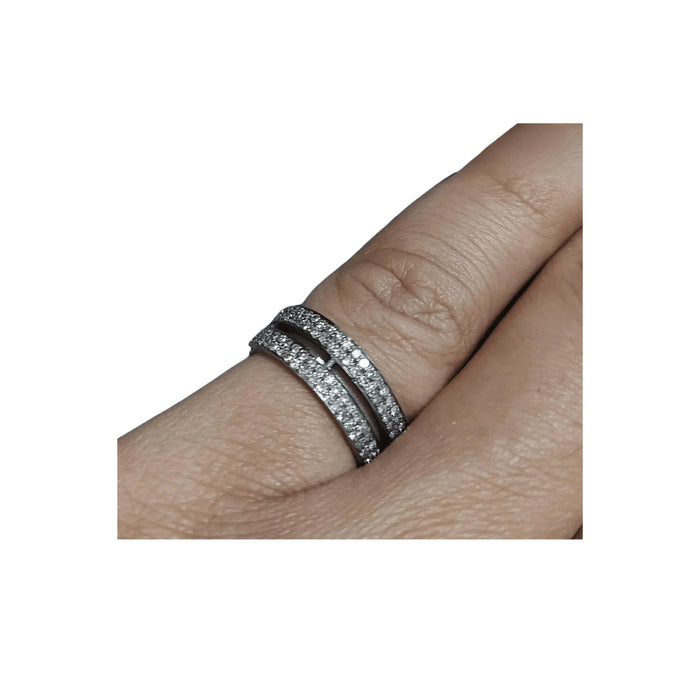 925 Silver Scintillating Diamond Ring - K Jewelry Accessories