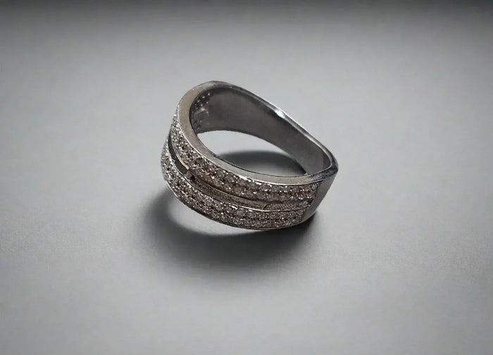 925 Silver Scintillating Diamond Ring - K Jewelry Accessories