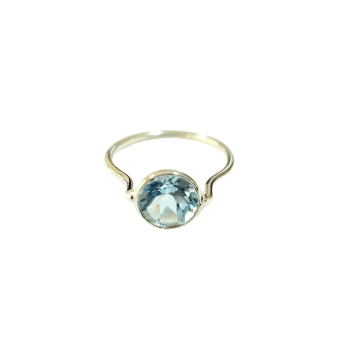 925 Silver Sky Blue Topaz Ring - K Jewelry Accessories