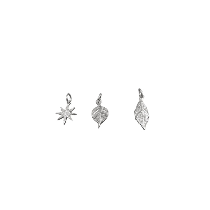925 Silver Star, Betel Leaf & Leaf Diamond Pendant - K Jewelry Accessories