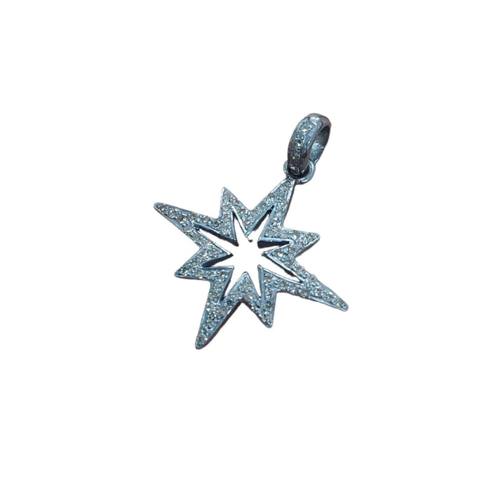 925 Silver Star Diamond Pendant Beautiful jewelry findings - K Jewelry Accessories