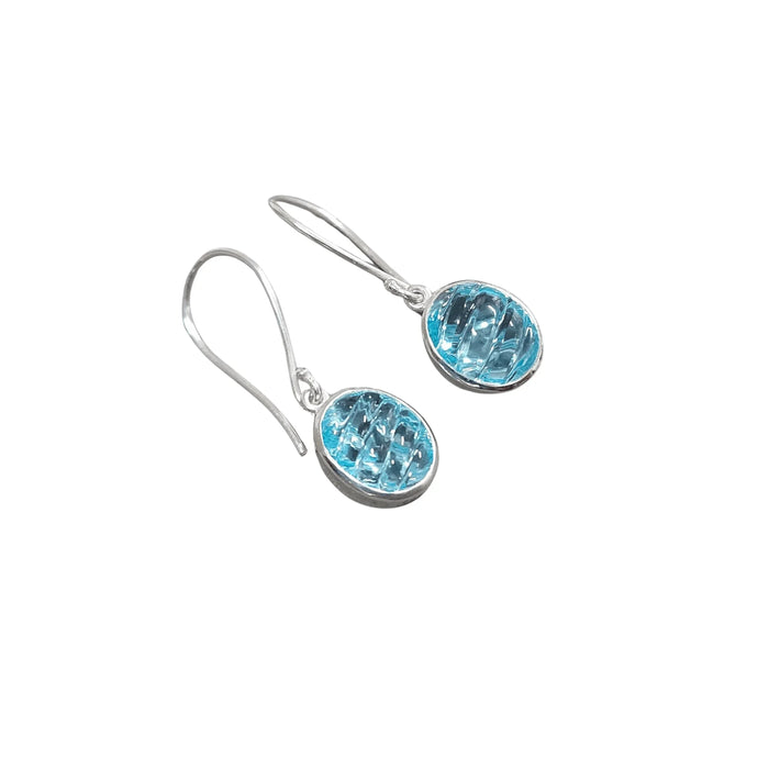 925 Silver Topaz Earrings Sky Blue - K Jewelry Accessories