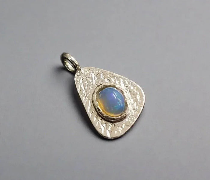 925 Silver Unshaped Ethiopian Opal Charm Pendant - K Jewelry Accessories
