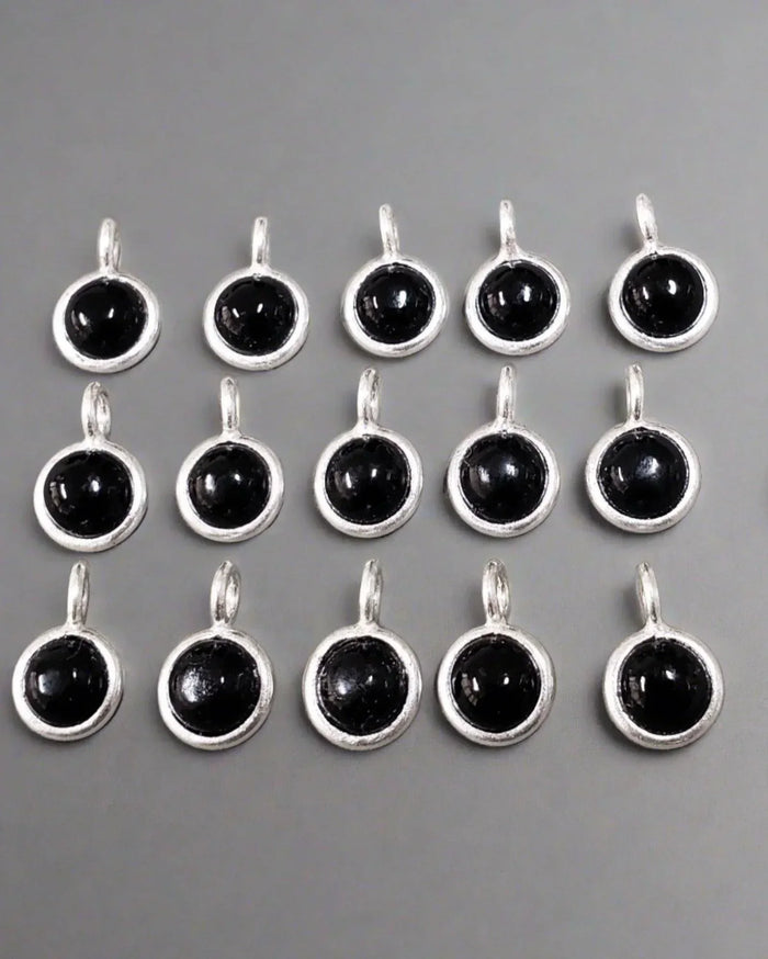 925 Sterling Silver Black Onyx Charm - K Jewelry Accessories