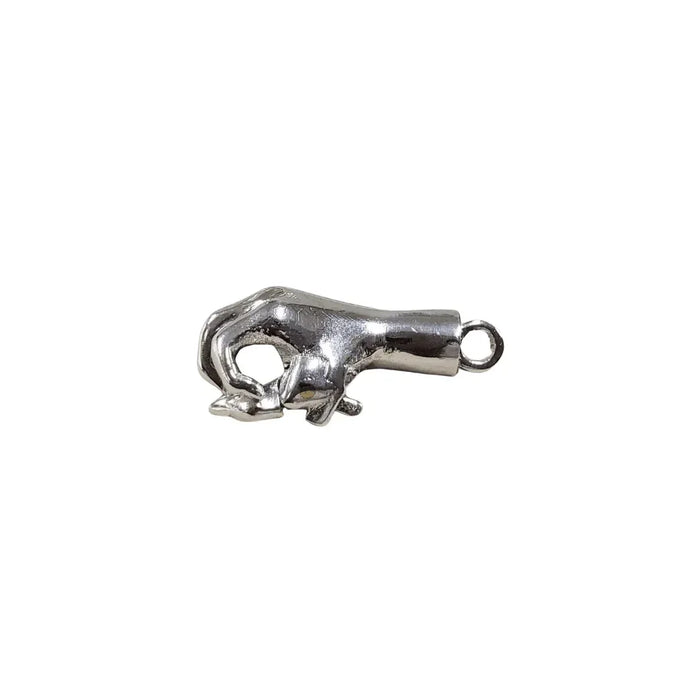 925 Sterling Silver Hand Charm Holder / Clasp - K Jewelry Accessories