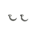 925 Sterling Silver Oxidized Pendant Moon shape Charm - K Jewelry Accessories