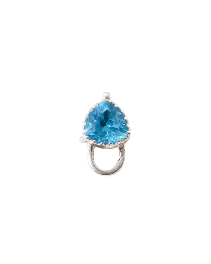 925 Sterling Silver Swiss Blue Topaz Lobster Clasp