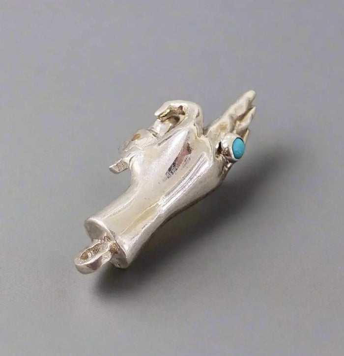 925 Sterling Silver Turquoise Clasp - Hand Charm Holder - K Jewelry Accessories