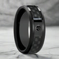 ABERDEEN Black Ceramic men's wedding band, image 1