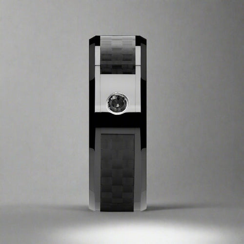ABERDEEN Black Ceramic men's wedding band, image 2