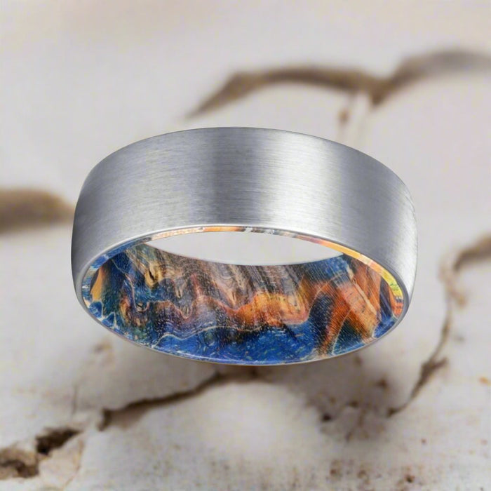 ACE — detail view — men's tungsten carbide wedding ring | Aydins Jewelry