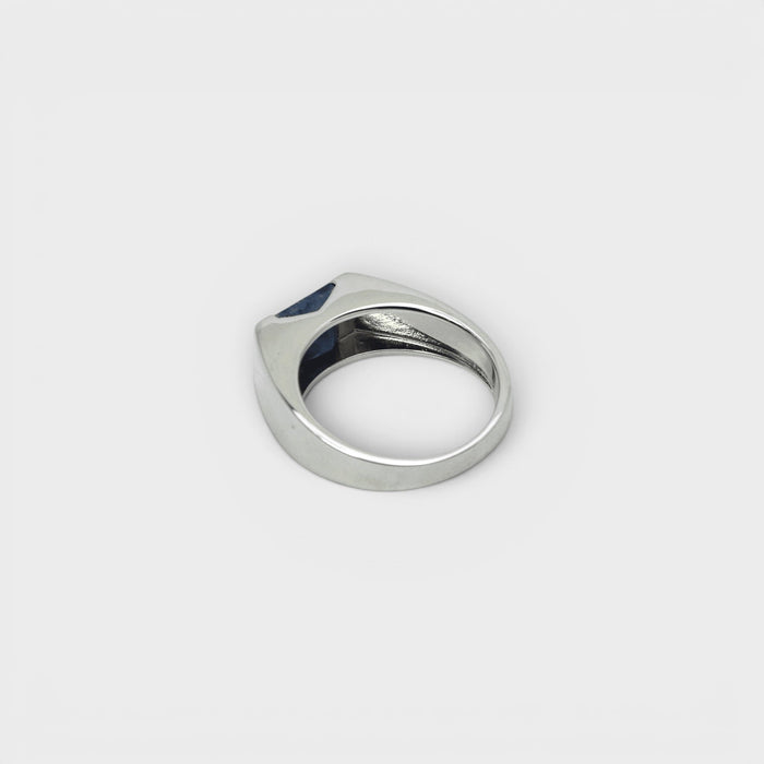 African Blue Sapphire Ring - Monis Anas Jewellers