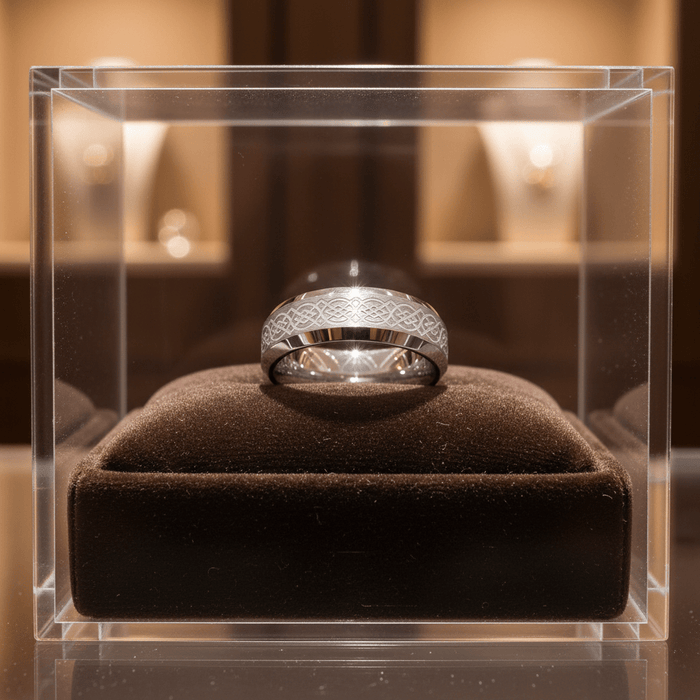 AMIS — display shot — men's tungsten carbide wedding ring | Aydins Jewelry
