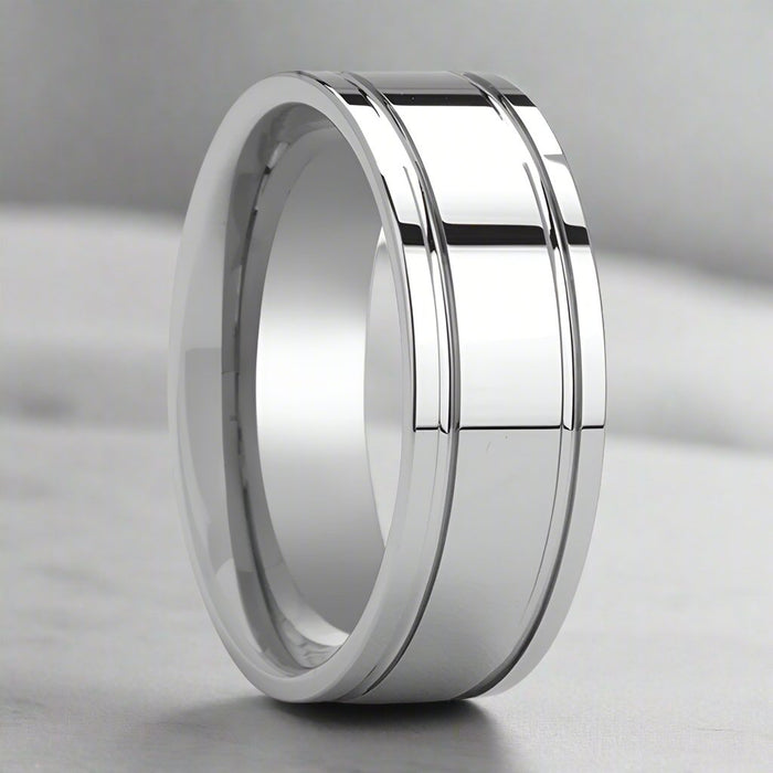 ANCHORAGE Tungsten Carbide men's wedding band, image 1