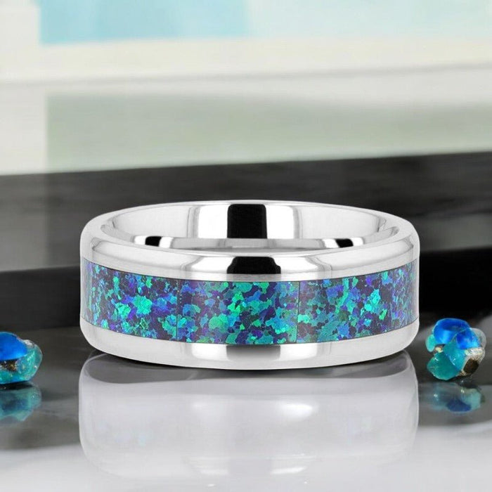 ANDROMEDA Titanium men's wedding band, image 5