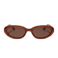 diff eyewear featuring the annabelle round sunglasses with a harvest tortoise frame and brown lenses front view