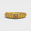 Antique - Style Champagne Cluster Bangle - Monis Anas Jewellers