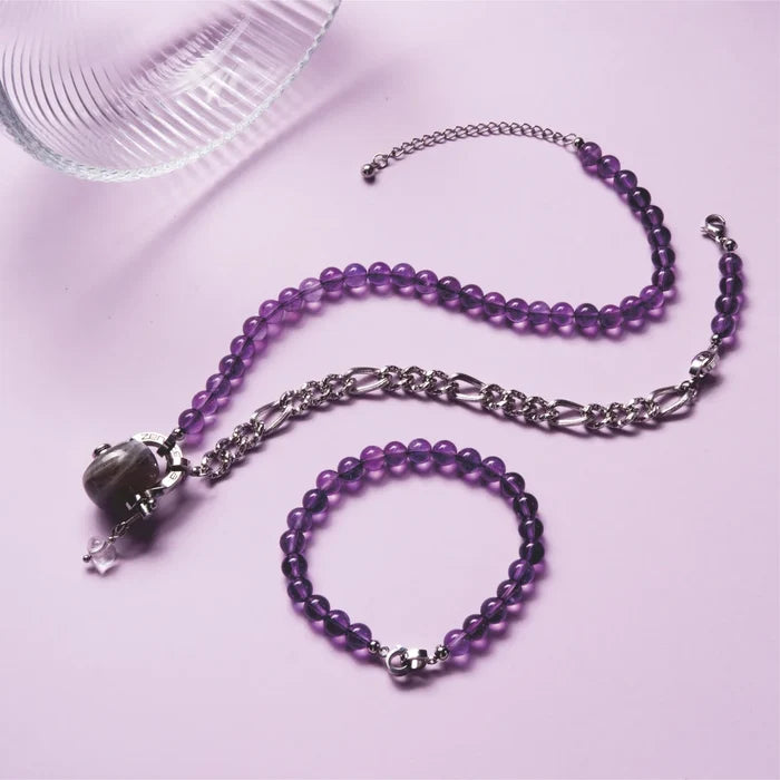 Aquarius Amethyst & Labradorite Necklace