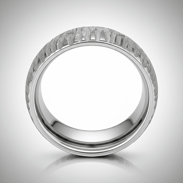 ARBORIX — alternate angle — men's tungsten carbide wedding ring | Aydins Jewelry